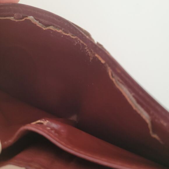 Cartier Men's Vintage Bifold Leather Bordeaux Red Wallet Medium Retro Card Fair - Picture 7 of 13